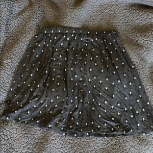 Old navy girls dark grey patterned skirt